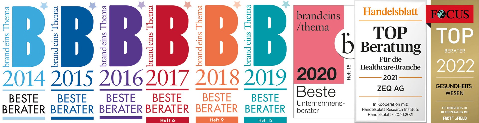 Auszeichnungen "Beste Berater" seit 2014